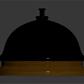 Classic Metal Service Bell With Wooden Base For Hotel And Restaurant Use