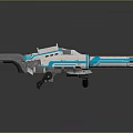 Modern sci-fi gun sci-fi gun sci-fi bazooka 3d model