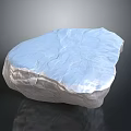 Natural Wood Stone Decorative Piece with Blue White Surface and Irregular Natural Texture Design