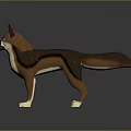 Realistic 3D Reptile Model with Brown Black Patterns and White Paws