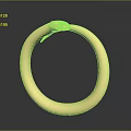 Golden Snake Shaped Ring With Detailed Head Design On Dark Background And Reflection