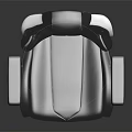 Modern Ergonomic Gaming Chair with Black Leather White Accents and Back Logo Design