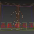 Photo Check In Spot With Blue Frame Two People In Formal Attire Embark New Era