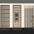 Modern Light Luxury Metal Partition Screen Restaurant Partition Porch Partition 3d model