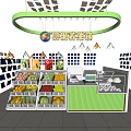 Modern Fruit Stall Fruit Retail Display Cabinet Fruit Fishing Nakajima Display Cabinet 3d model