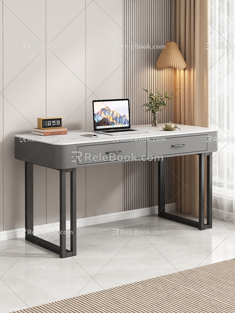 Light Luxury Modern Computer Desk Desk 3d model