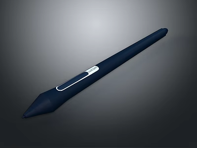 Navy Blue Digital Stylus Pen With Sleek Design For Smooth Drawing And Writing Tasks 3d model