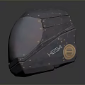 Modern Metal Shield Weapon With Rivet Decorations And Smooth Metallic Surface