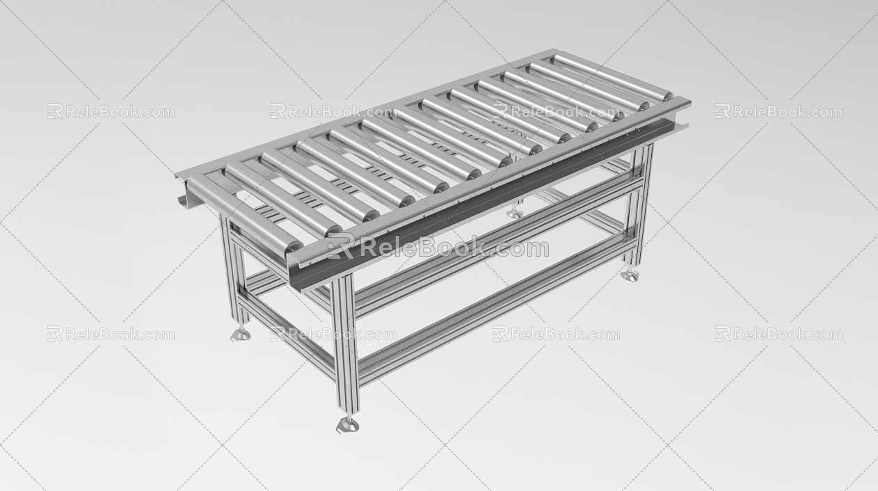 Industrial assembly line automatic belt line conveyor belt 1120 3d model