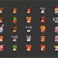 Colorful Game Movie Character Animal Rings Featuring Various Animal Shapes And Bright Hues