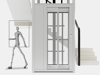 Modern Elevator Stair Elevator Combination 3d model