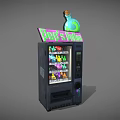 Drops Union Commercial Vending Machine With Green Bottle On Top Filled With Colorful Products