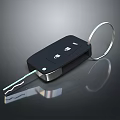 Modern Car Key Remote Fob With Metal Ring And Keyless Entry Buttons Design