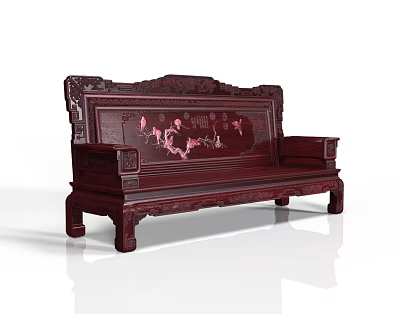 Chinese-style multi-person sofa sofa 3d model