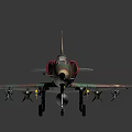 A4 Skyhawk aircraft 3d model
