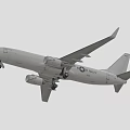 U.S. Navy White Aircraft Displaying Side View With Wings And Tail Section