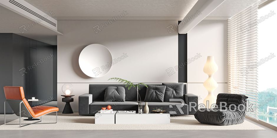 Quiet living room living room sofa combination model