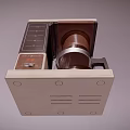 Vintage Style Coffee Maker Kitchen Appliance With Beige And Brown Design And Transparent Glass Carafe