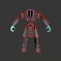 3D Rendered Mechanical Robot With Metallic Armor And Functional Joints