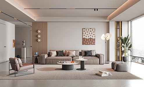 modern living room 3d model