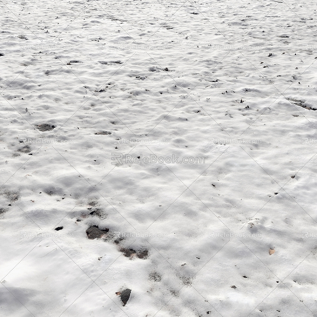 Modern gardening sketch snow cover winter field 3d model