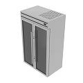 Commercial Double Glass Door Refrigerator With Stainless Steel Body And Transparent Doors