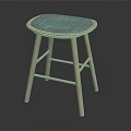 Light Wooden Bar Stool With Gray Cushioned Seat And Simple Modern Design