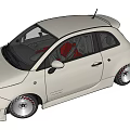 Olive Green Sporty Small Car With Custom Alloy Wheels In Motion