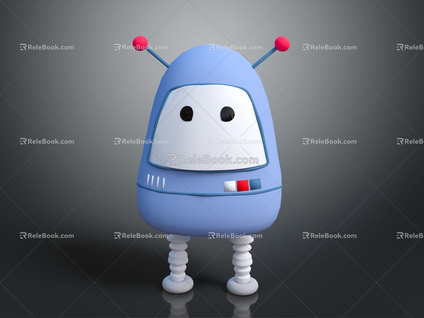 Robot Robot Assistant Small Robot Robot Butler 3d model