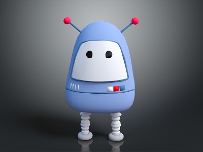 Robot Assistant Small Robot Butler 3d model