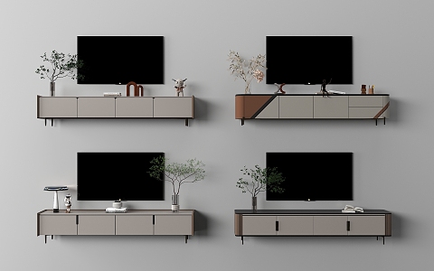 Modern TV Cabinet TV Background Cabinet 3d model