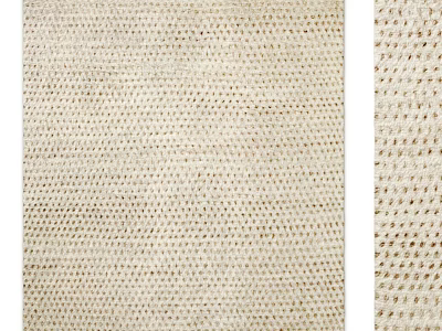Soft Beige Square Rug With Intricate Woven Texture For Modern Home Decor 3d model