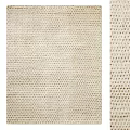 Soft Beige Square Rug With Intricate Woven Texture For Modern Home Decor