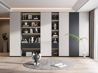 Modern bookcase model