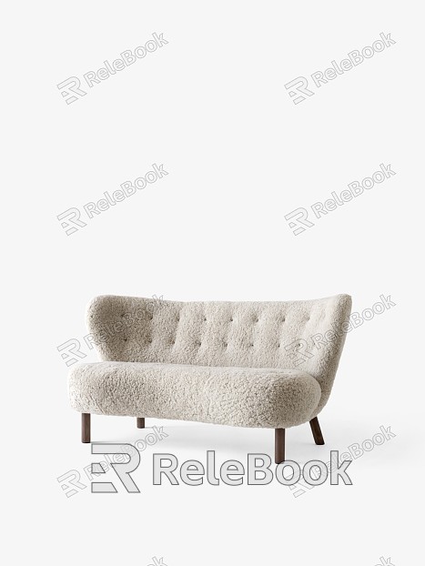 modern double sofa wool double sofa model