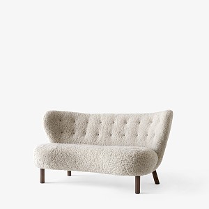 modern double sofa wool double sofa 3d model