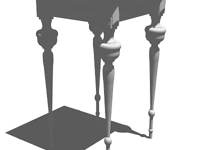 Elegant Side Table With Decorative Ornate Legs And Classic Design 3d model