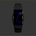Modern Black Smart Watch With Sleek Strap And Digital Display Design 3d model