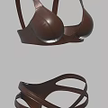 Modern Brown Lingerie Set Featuring Bras And Panties With Stylish Design