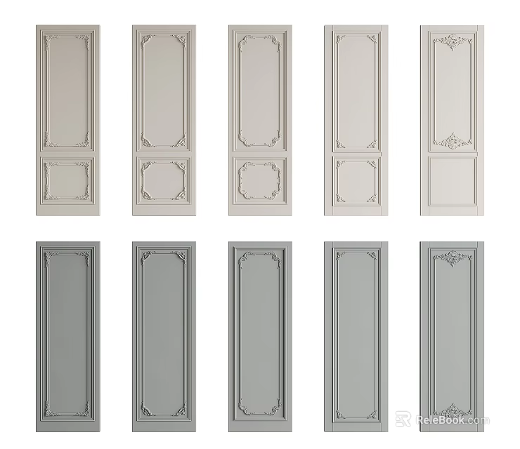 Various Decorative Wall Panels With Different Patterns And Styles For Interior Decoration 3d model