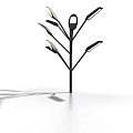 Modern Tree Shaped Outdoor Light With Multiple Arms For Garden Illumination 3d model