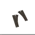Model Railroad Track Switch And Curved Rail Sections For Train Layouts 3d model