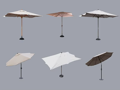 Outdoor Patio Umbrellas In Various Colors For Garden And Backyard Use 3d model