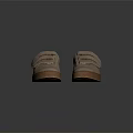 Light Brown Casual Shoes With Velcro Straps And Suede Upper Rubber Sole Design