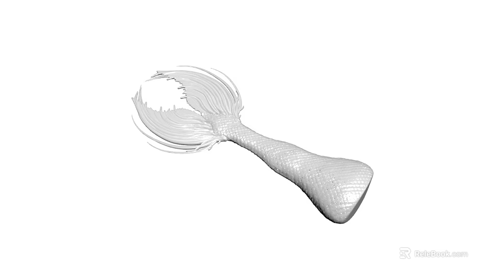 3D Rendered Kitchen Whisk Tool With Textured Handle And Mesh Head Design 3d model 