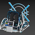 Modern Interactive Gaming Simulator With Dual Seats Control Panel And Display Screen