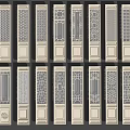 Chinese-style hollowed-out window grilles 3d model