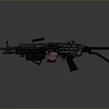Modern Black Tactical Rifle With Modular Rail System And Accessories 3d model