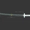 Traditional Katana Weapon With Silver Blade Red Black Handle And Golden Accents