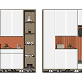 Modern Shoe Cabinet Simple 3d model